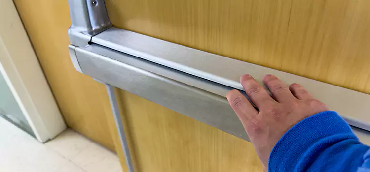 Installing a Push Bar on a Door Lake Ridge